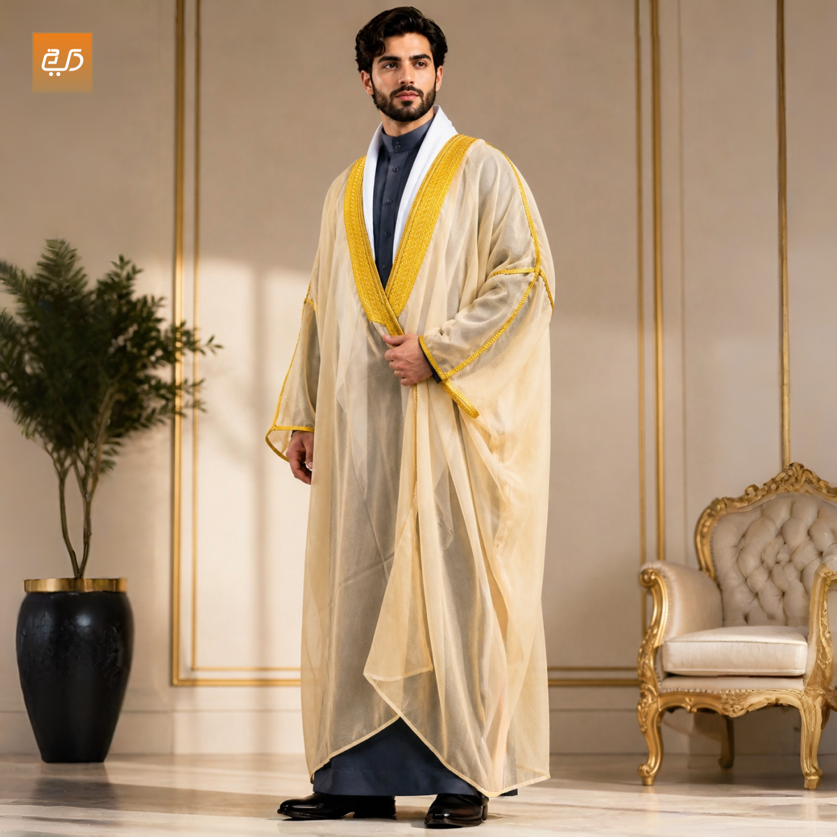 Premium Men`s Arabic Abaya - Bisht - Mishla