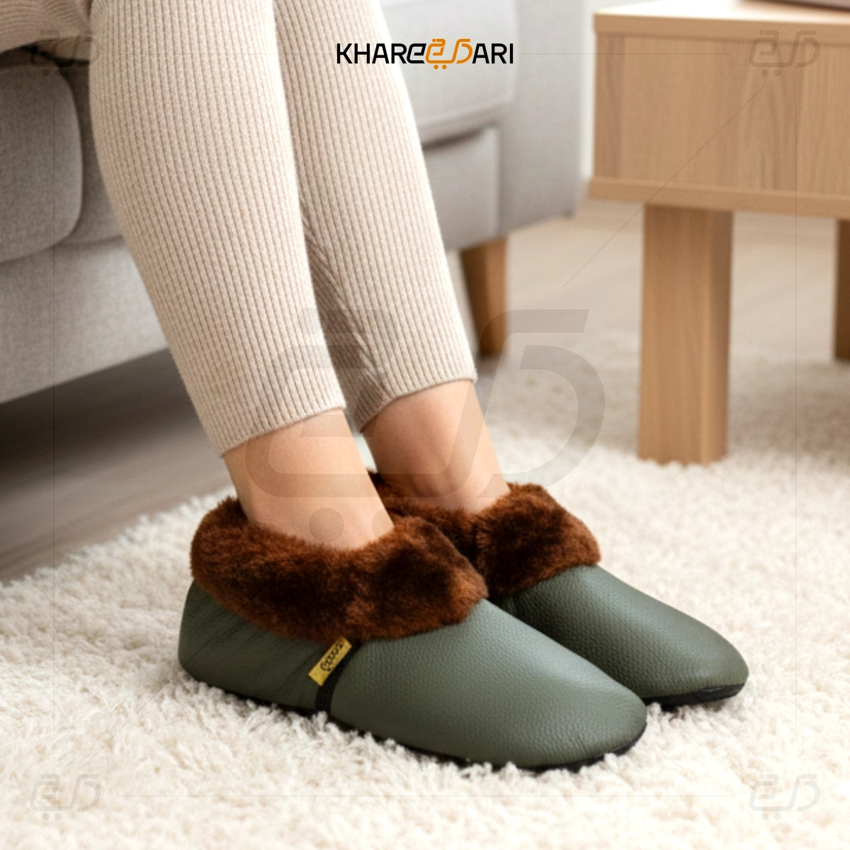 Women Leather Socks | Khuffain