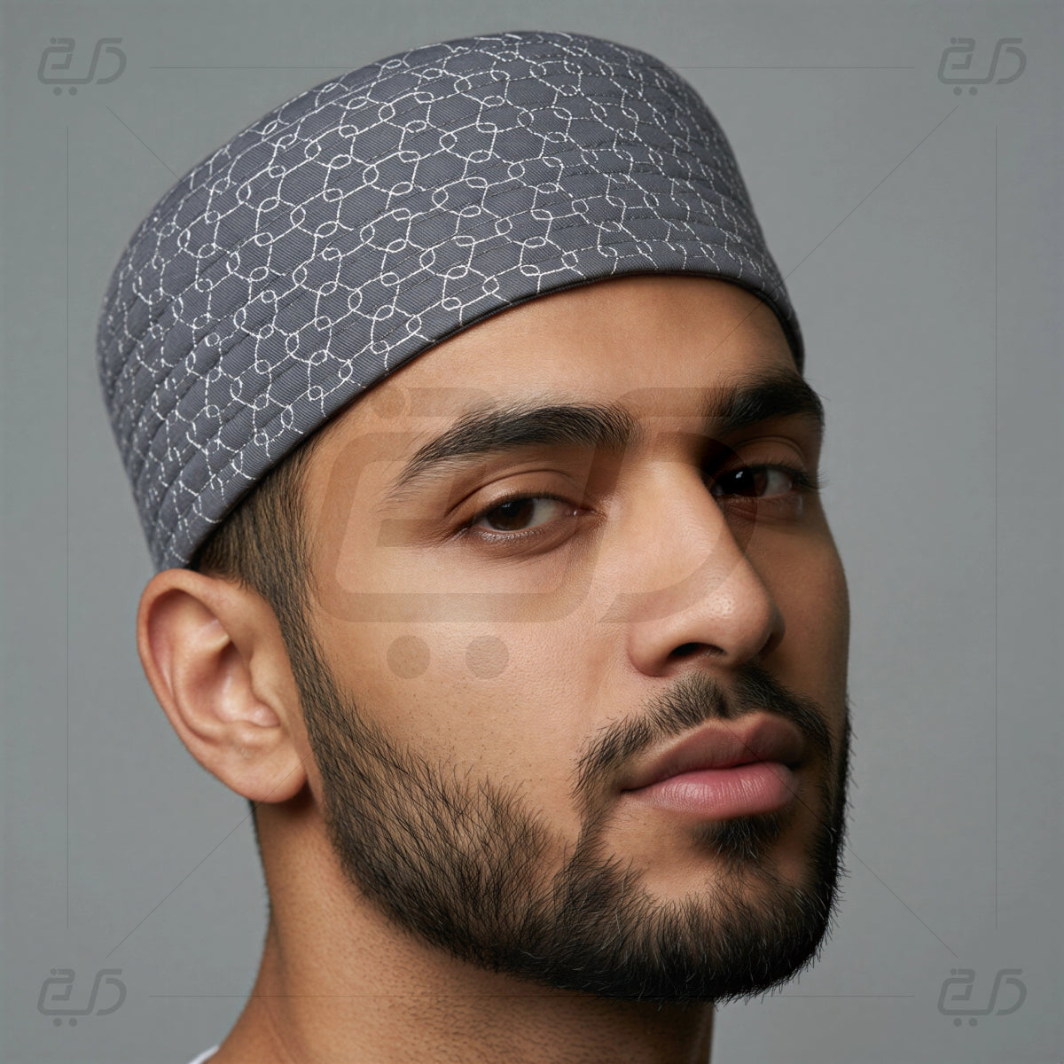 Premium Reversible  Dual Design (Geometric & Chevron Stitch) Prayer Topi