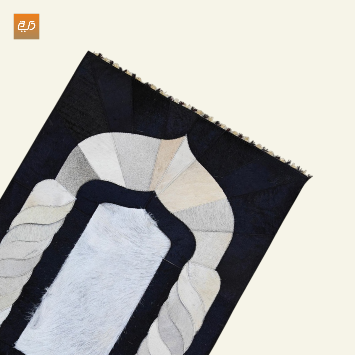 Designer Leather Prayer Mat with Real Goat Hair | Premium Luxury Janamaz