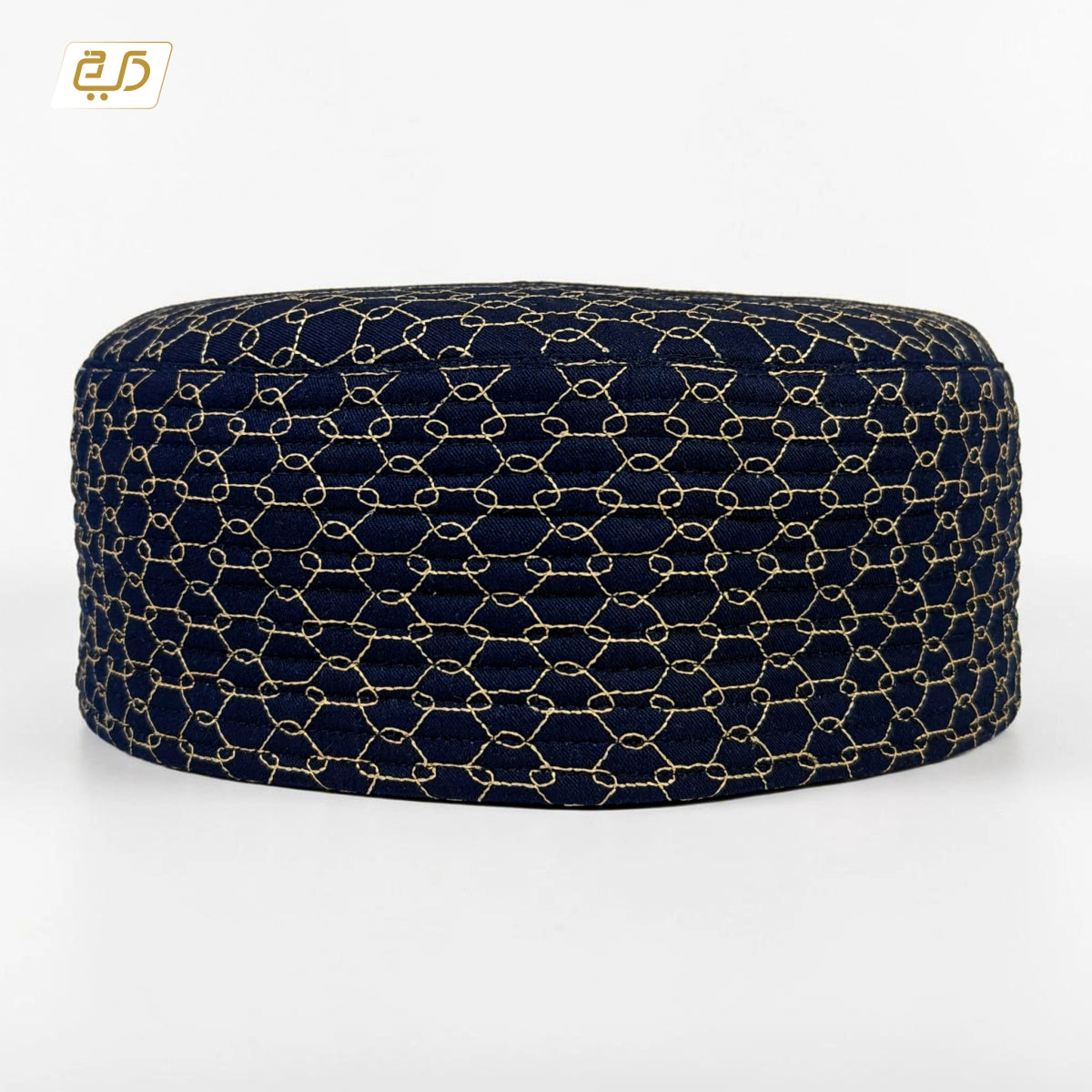 Premium Reversible  Dual Design (Geometric & Chevron Stitch) Prayer Topi