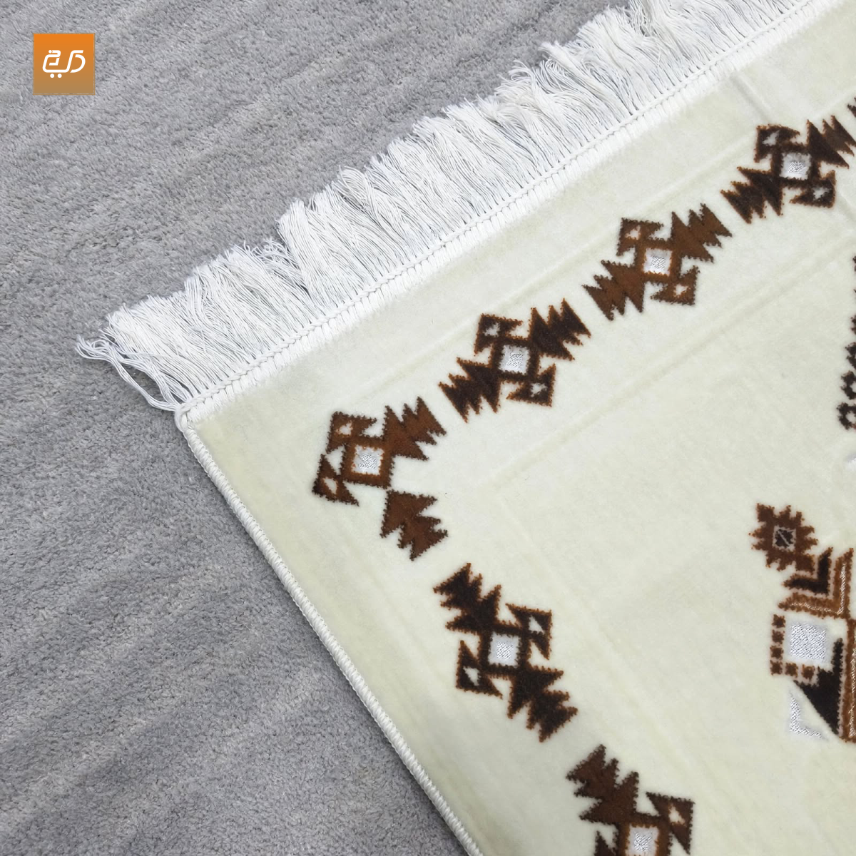 Brown Aztec Boho Velvet Prayer Janamaz