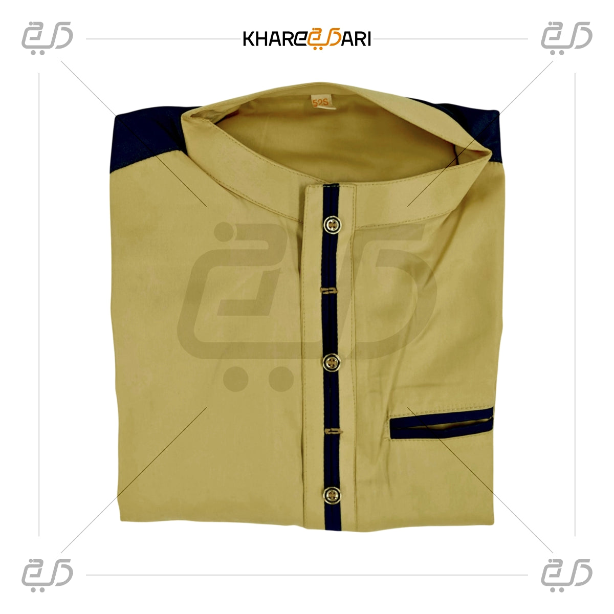 Premium Mustard Gold Panel Zip Jubba