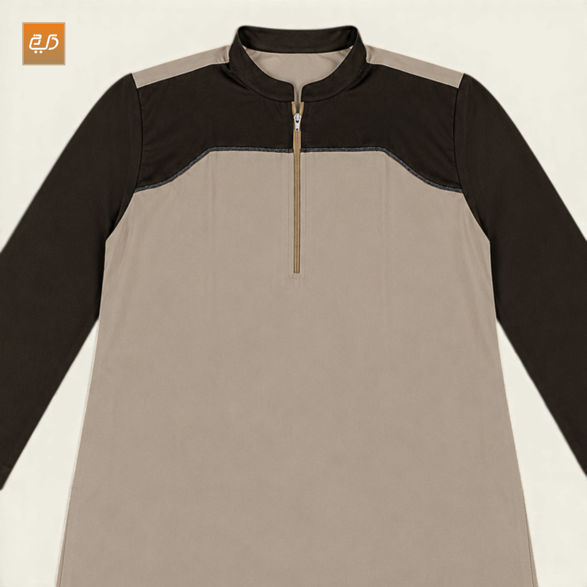 Two-Tone Raglan Zip-Up Jubba