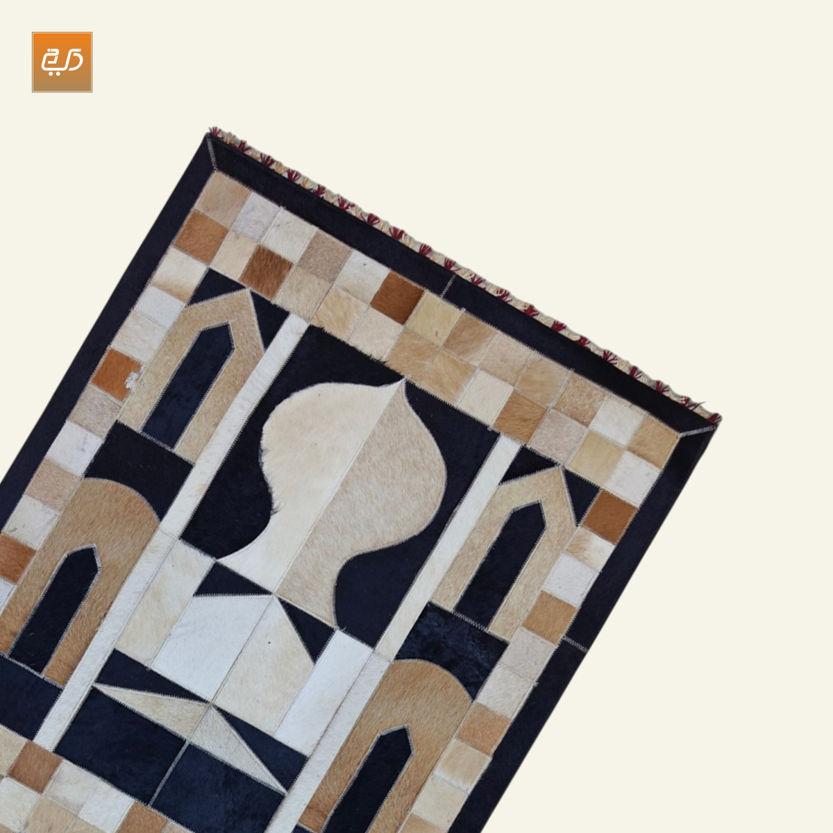 Premium Handmade Leather Janamaz | Goat Hair Patchwork