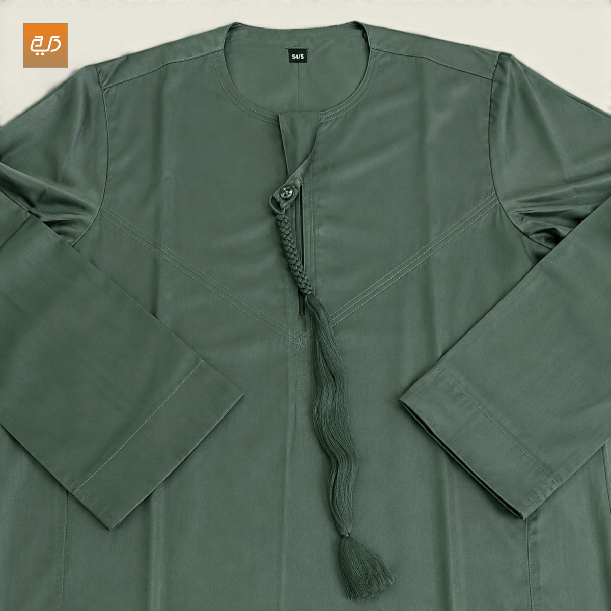 Elegant Tassel Omani Jubba –Light  Green