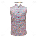 Mandala Printed Satin Nehru Jacket (Sadri)