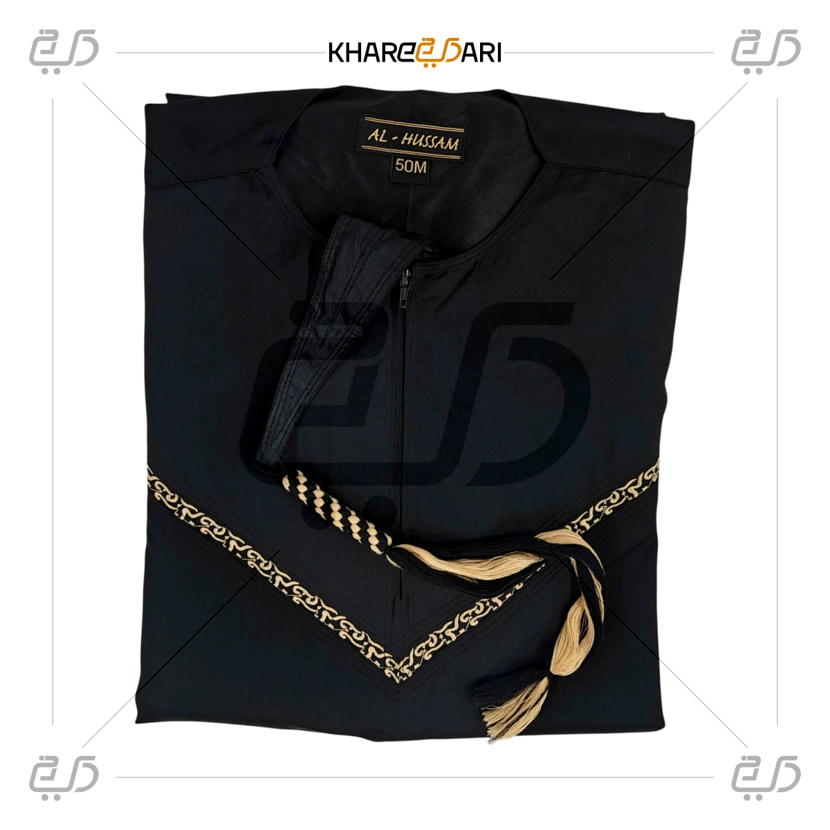 Black Omani Thobe for Men