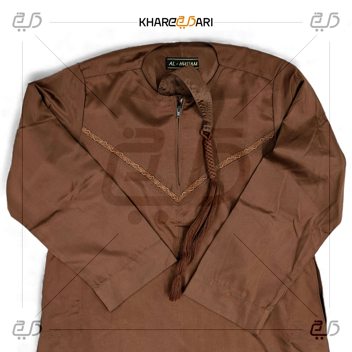 Coffee Brown Omani Style Thobe For Kids