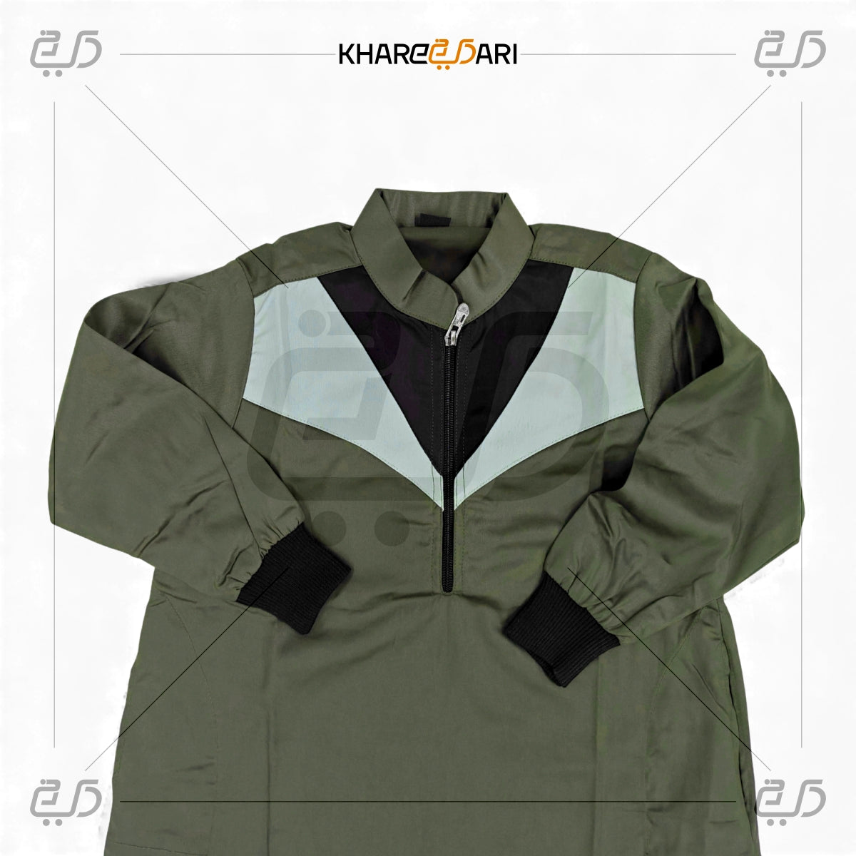Tri-Color V-Panel Half-Zip Jubba For Kids