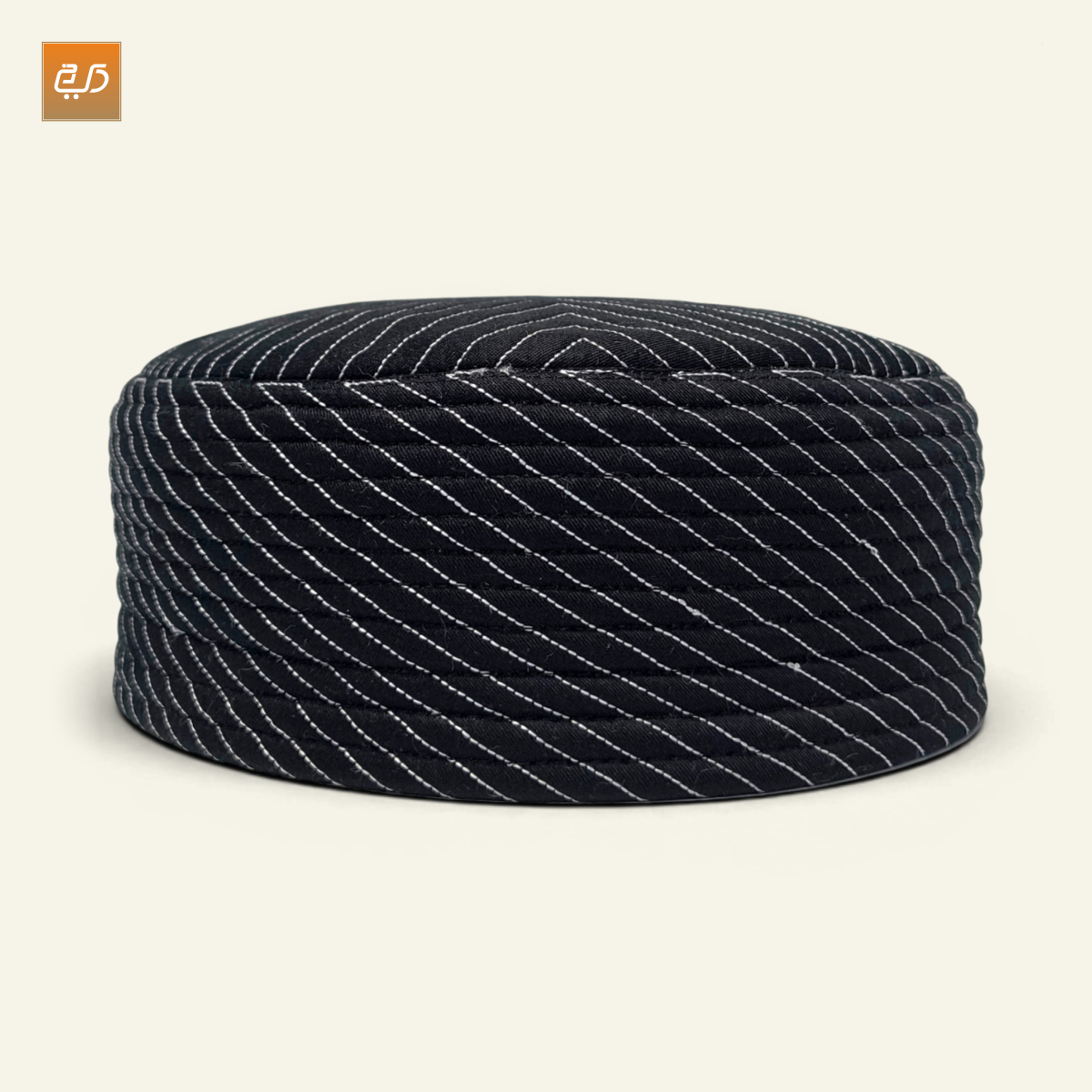 Premium Reversible  Dual Design (Geometric & Chevron Stitch) Prayer Topi