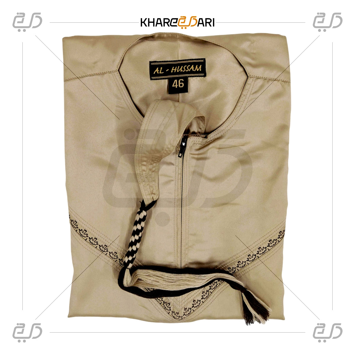 Beige Moroccan Style Omani Thobe for Men