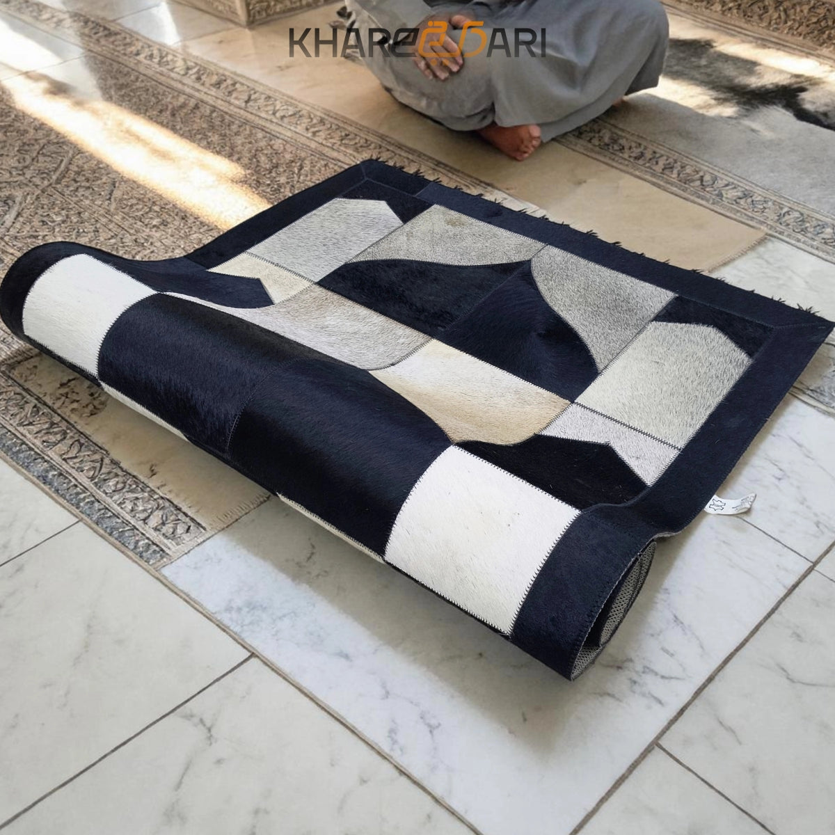 Pure Leather Janamaz with Natural Goat Hair