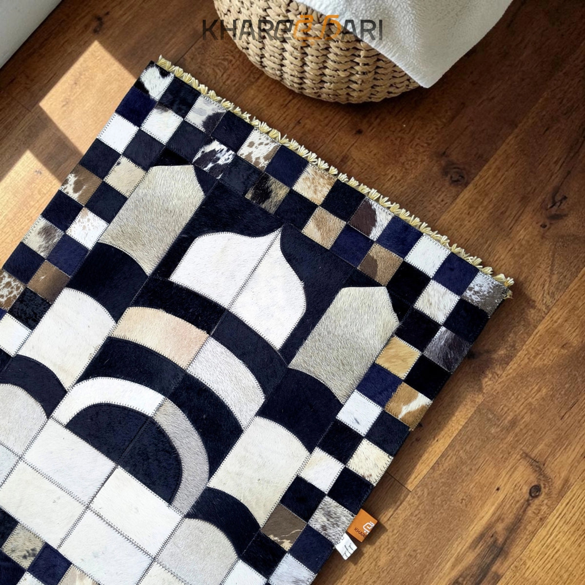 Patchwork Leather Janamaz | Real Goat Hair