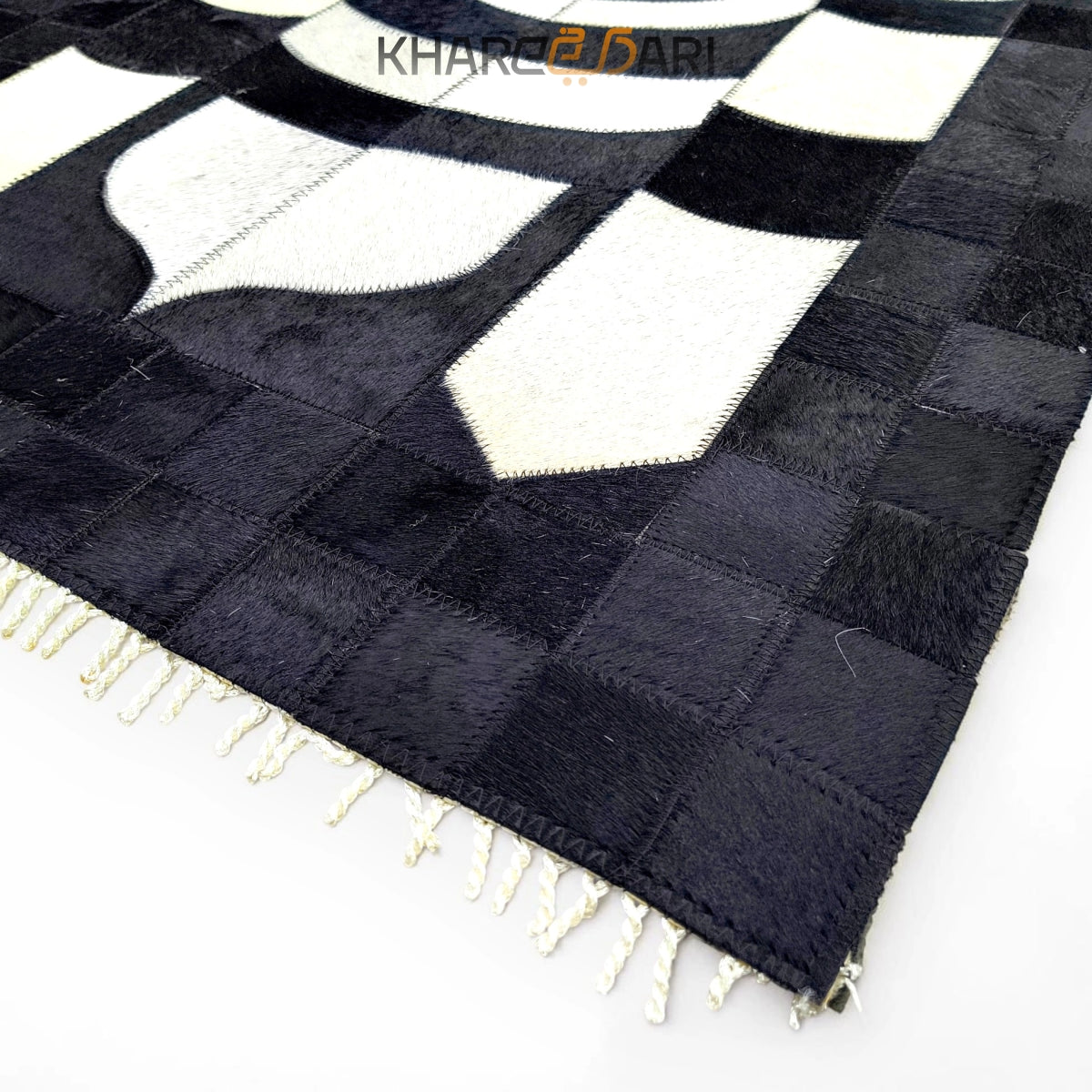 Patchwork Leather Janamaz | Real Goat Hair