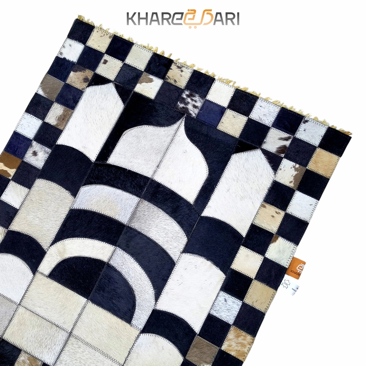 Patchwork Leather Janamaz | Real Goat Hair