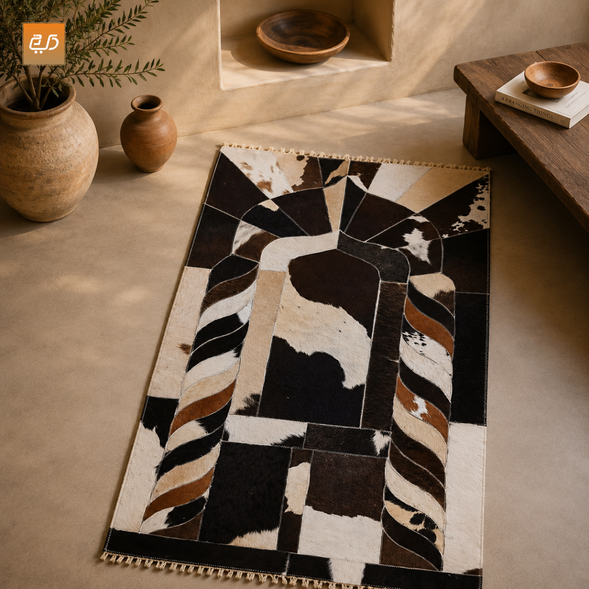 Handmade Leather Janamaz with Goat Hair