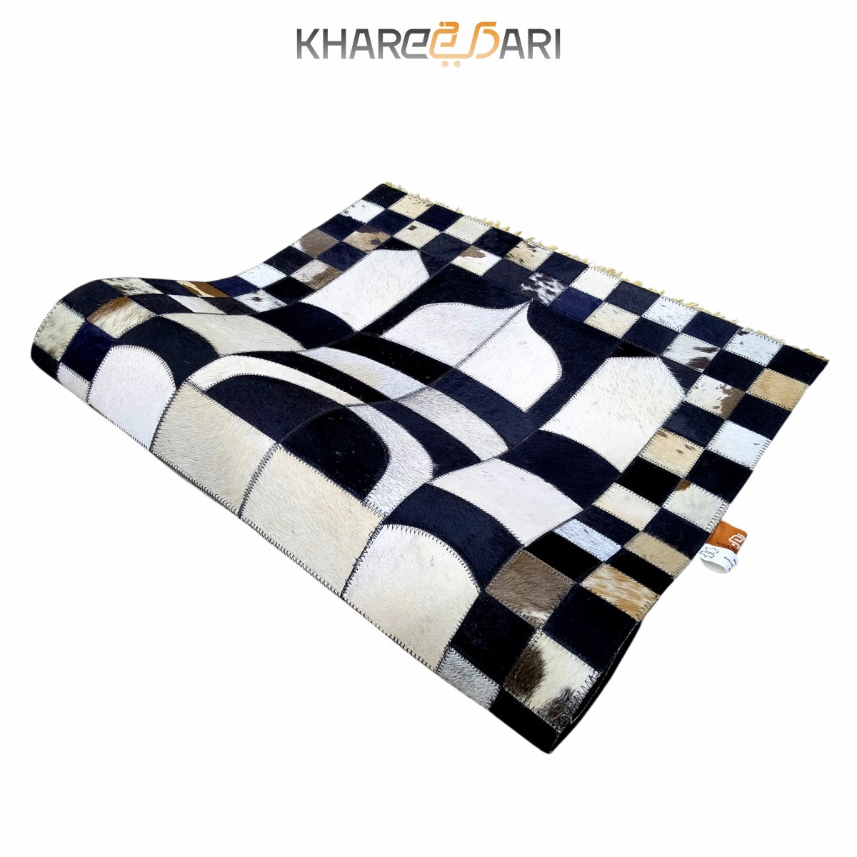 Patchwork Leather Janamaz | Real Goat Hair