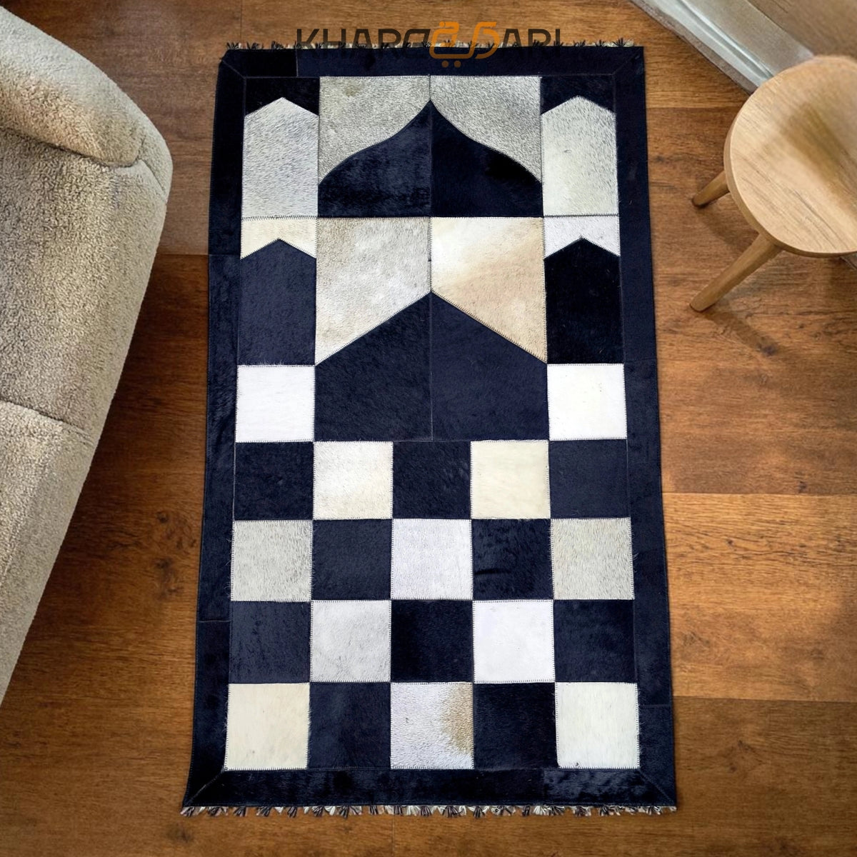 Pure Leather Janamaz with Natural Goat Hair