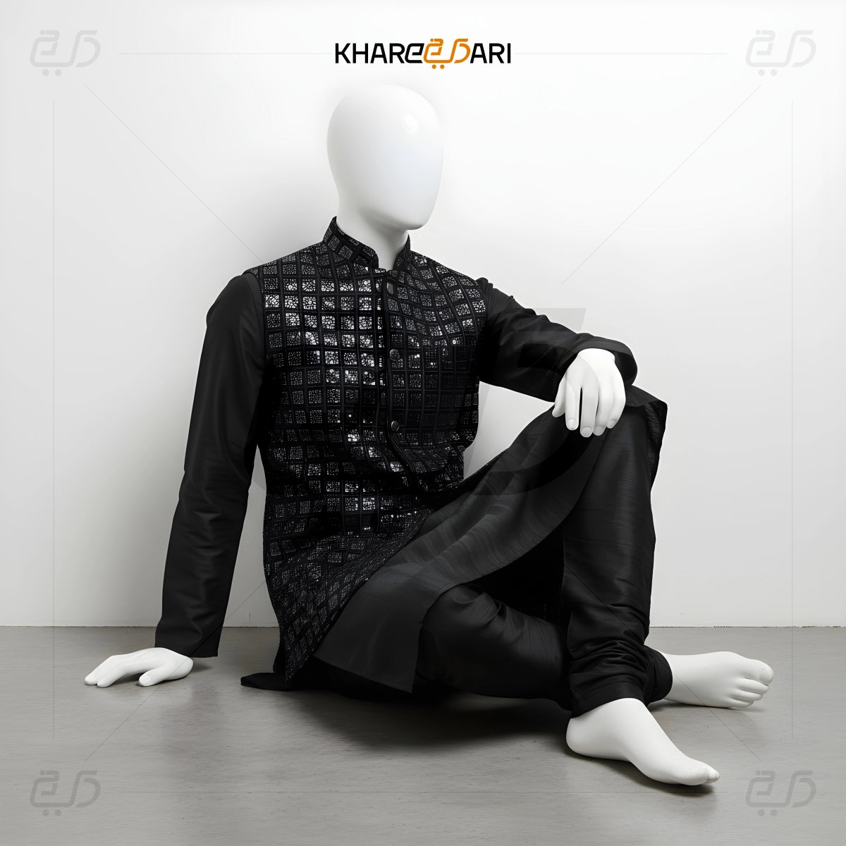 Sequence Velvet Nehru Jacket (Sadri)