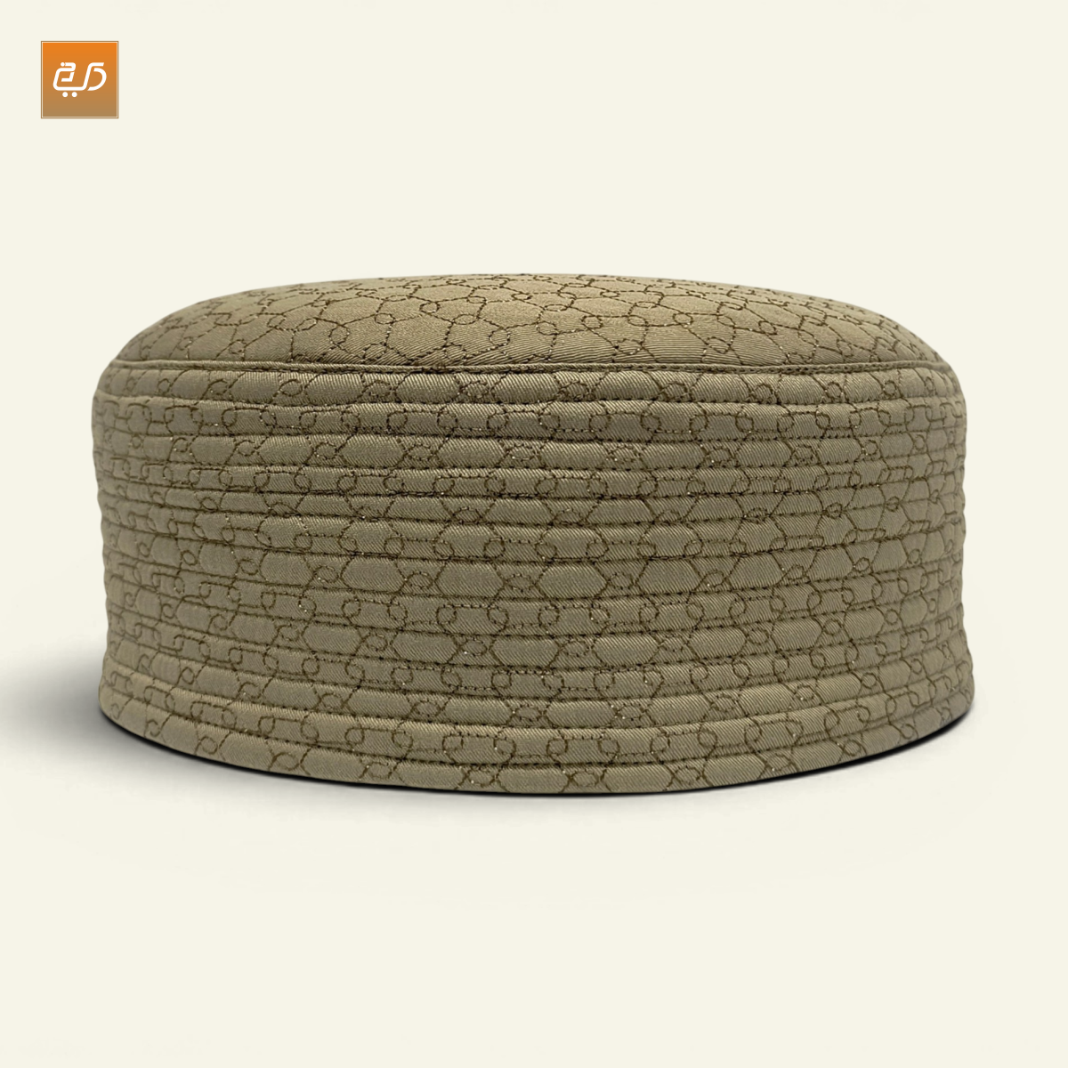 Gold Stitch Reversible Namaz Cap