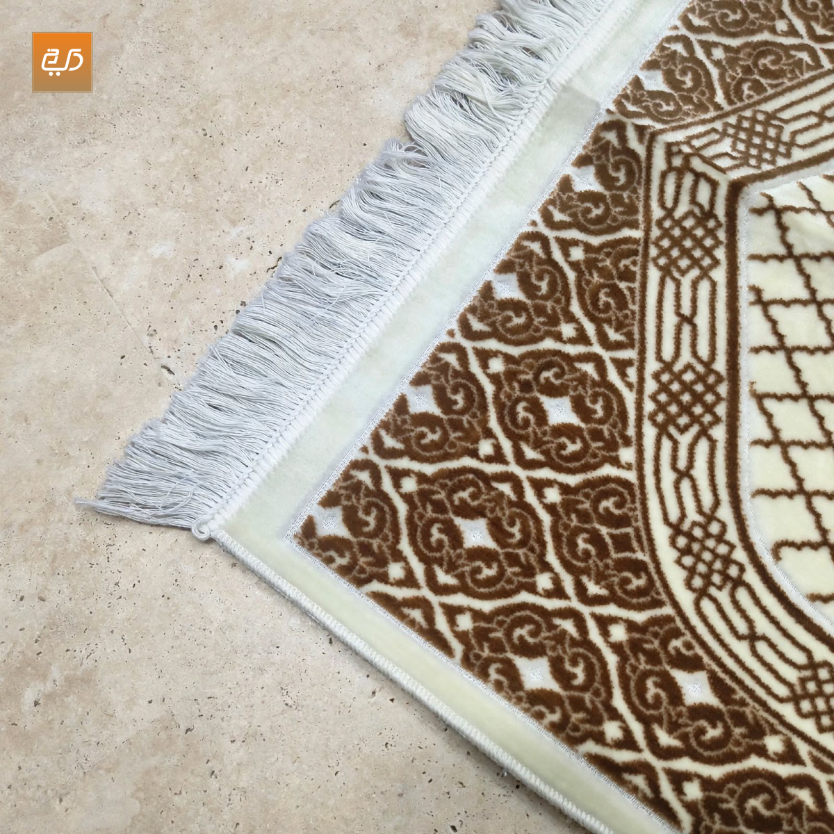 Ivory Lattice | Soft Velvet Prayer Janamaz