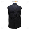 Men’s V-Neck Waistcoat – Classic Black Formal Vest