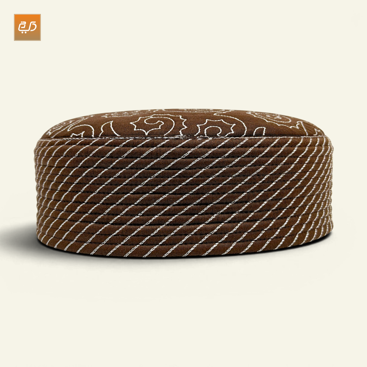 Dual Design Reversible Namaz Cap – Chevron & Geometric Pattern