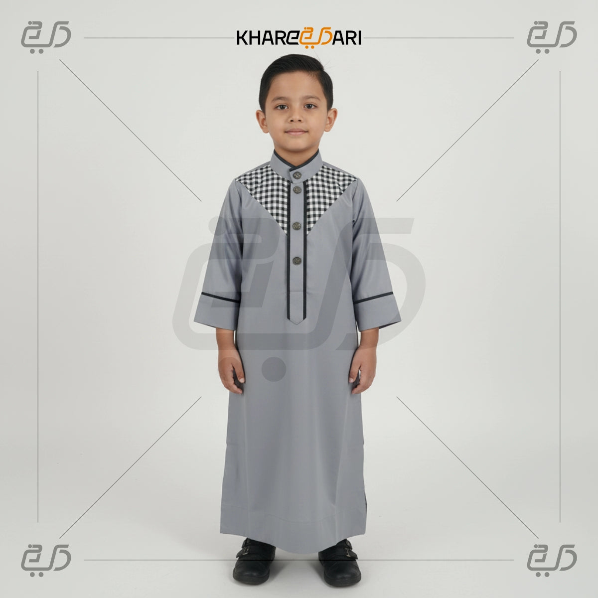 Modern Checked Panel Thobe