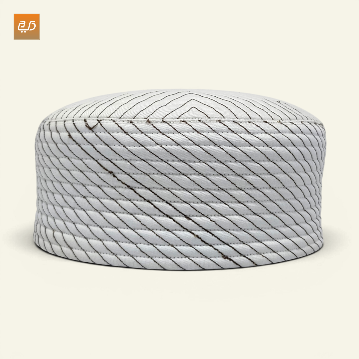 Dual Side Wear Chevron Stitch Prayer Topi
