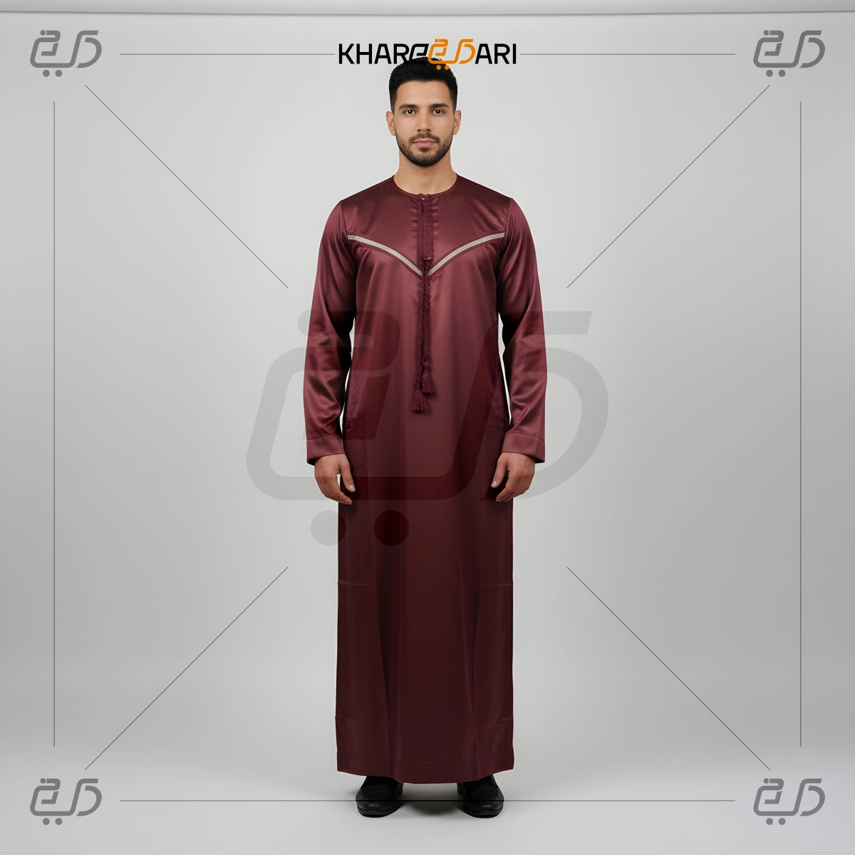 Maroon Omani Thobe For Men