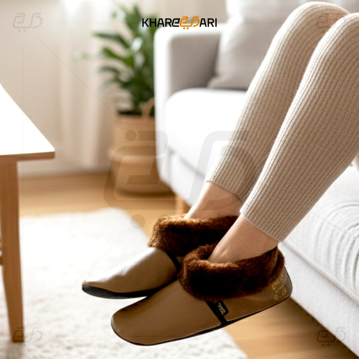 Women Leather Socks | Khuffain