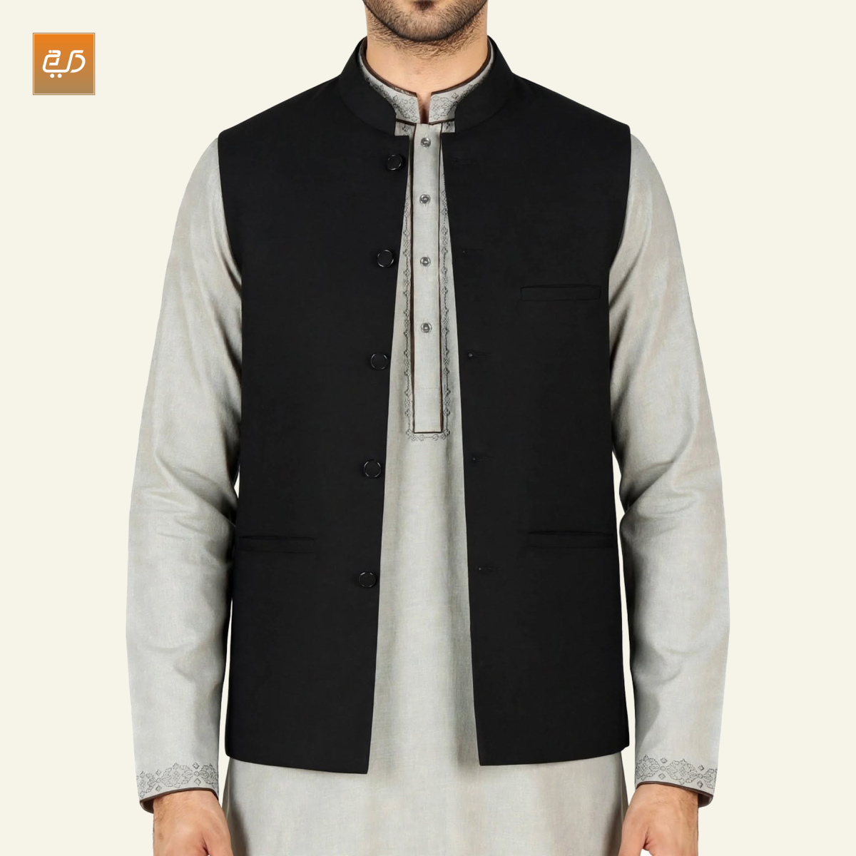Men’s Traditional Plain Nehru Waistcoat