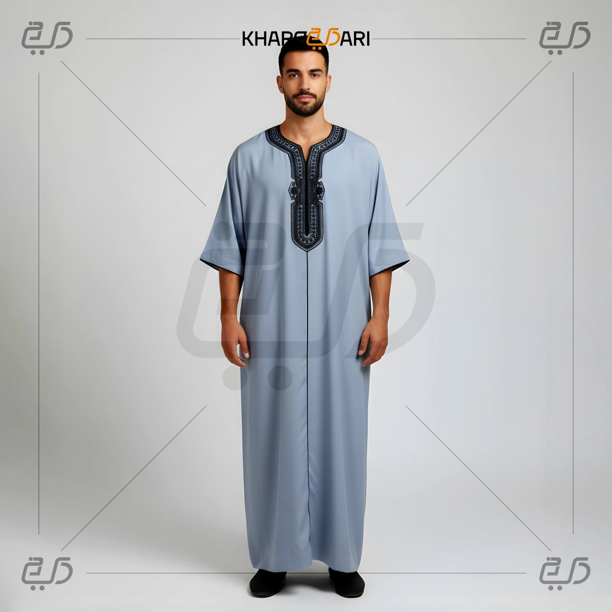 Moroccan Embroidered Kaftan Thobe
