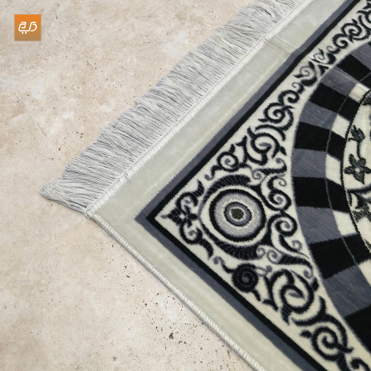 Noor Al Haram | Ivory Royal Velvet Janamaz