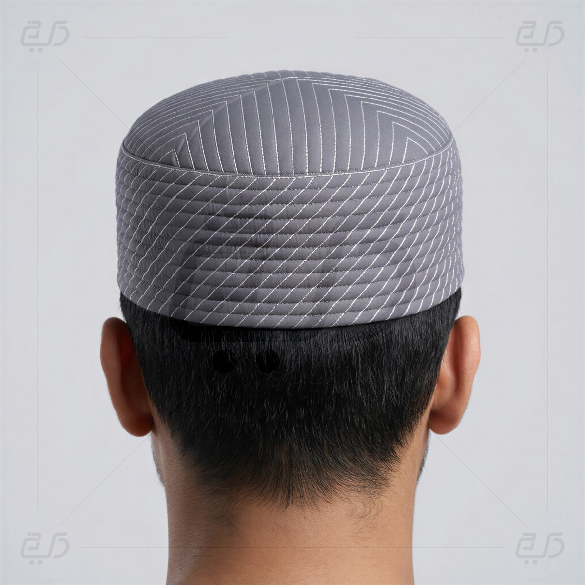 Dual Side Wear Chevron Stitch Prayer Topi