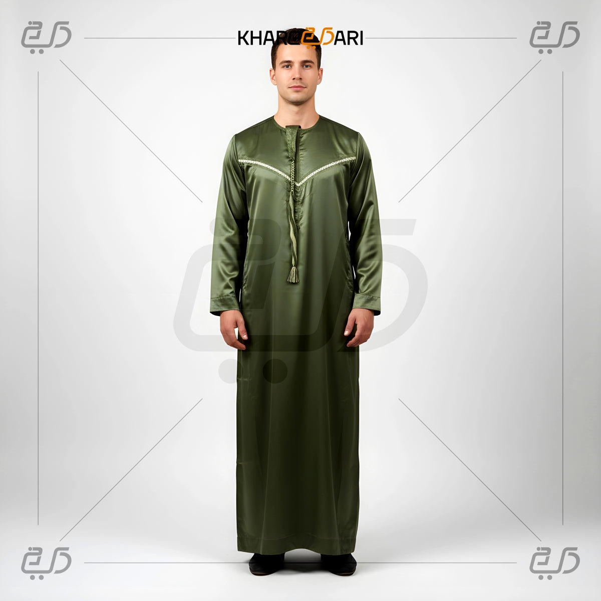 Olive Green Omani Thobe