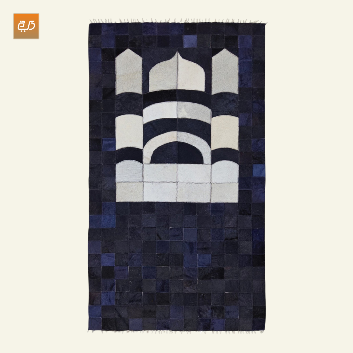Patchwork Leather Janamaz | Real Goat Hair