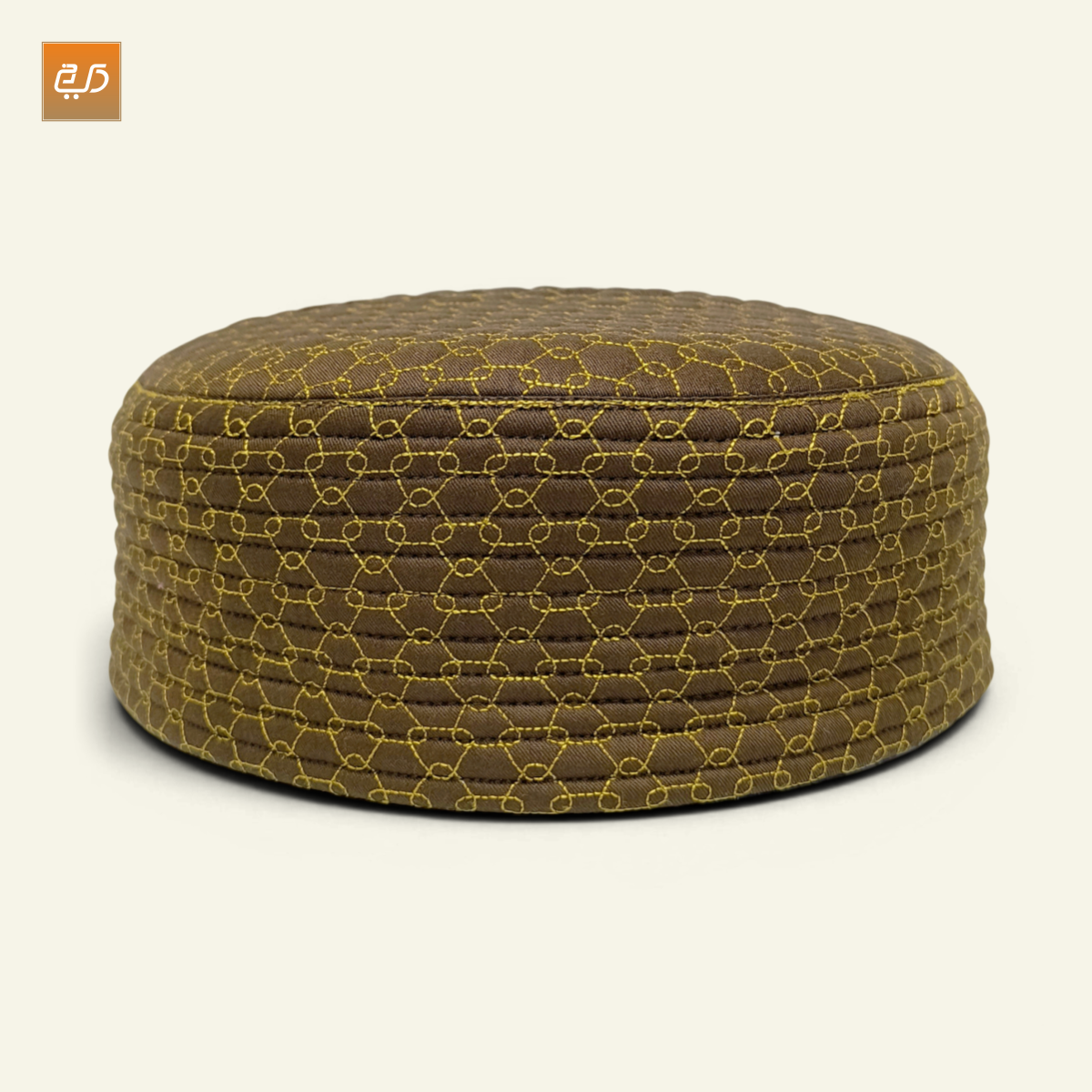 Premium Reversible  Dual Design (Geometric & Chevron Stitch) Prayer Topi