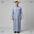 Sky Blue Classic Panel Collar Jubba