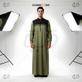 Men's Sporty Half-Zip Dual-Tone Jubba