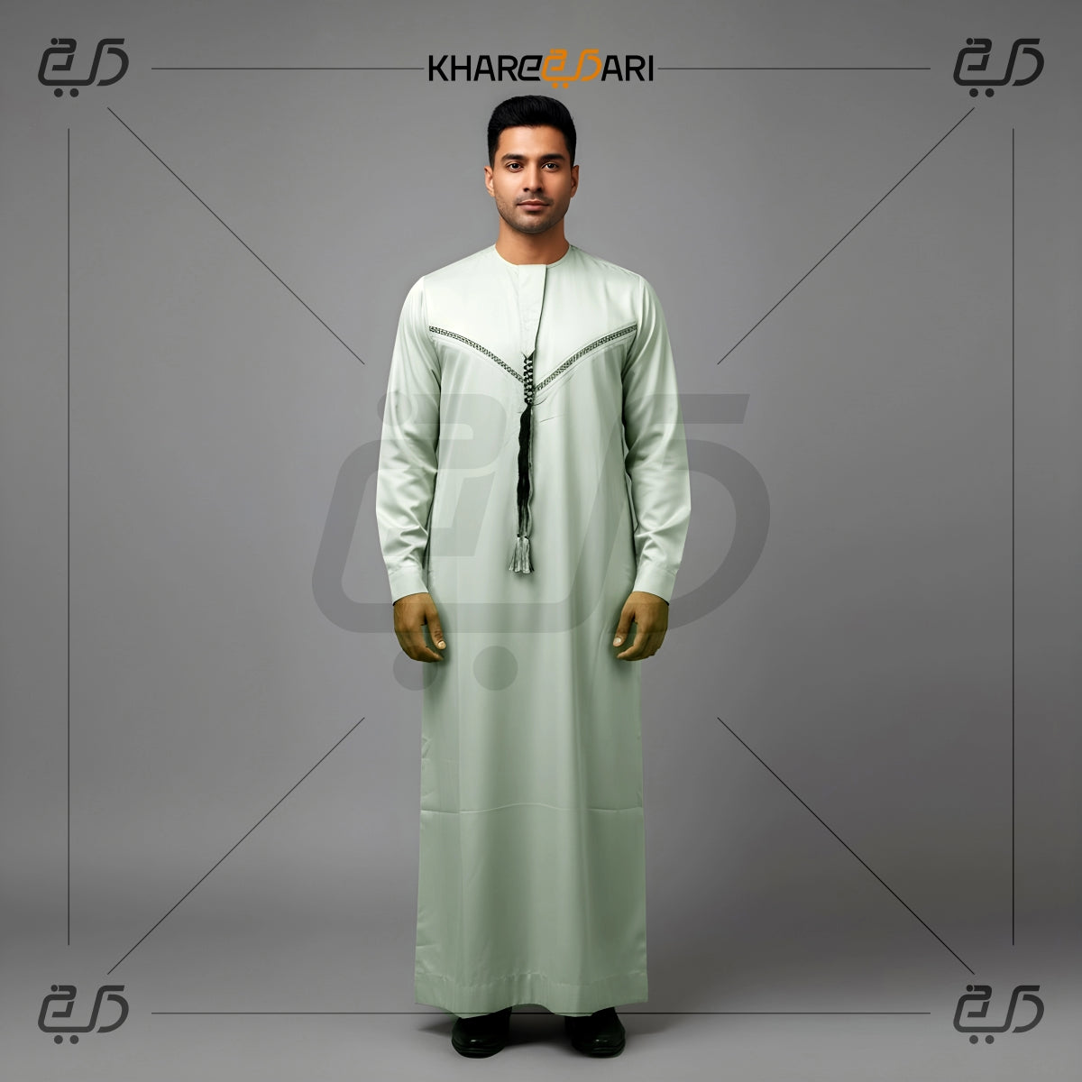 Mint Green Omani Thobe for Men