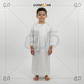 Pure White Omani Style Jubba for Kids