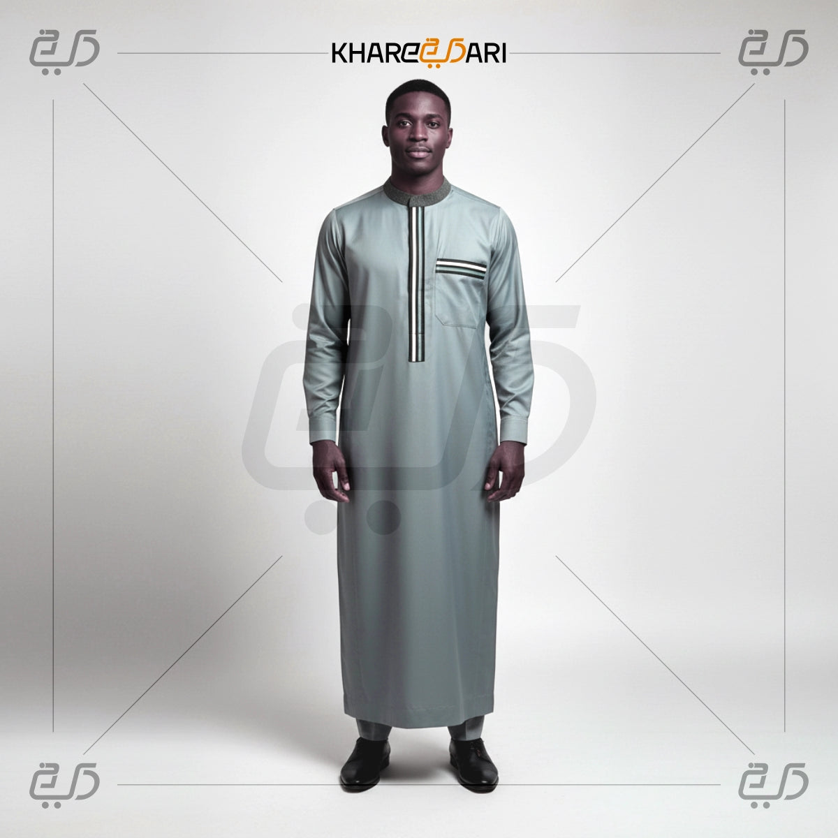 Modern Striped Panel Design Jubba