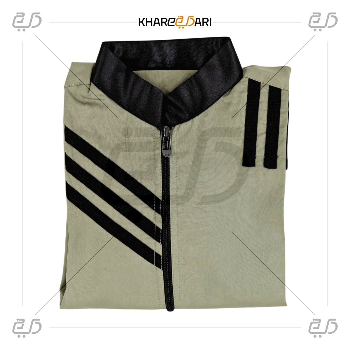 Striped Shoulder Half-Zip Jubba For Kids