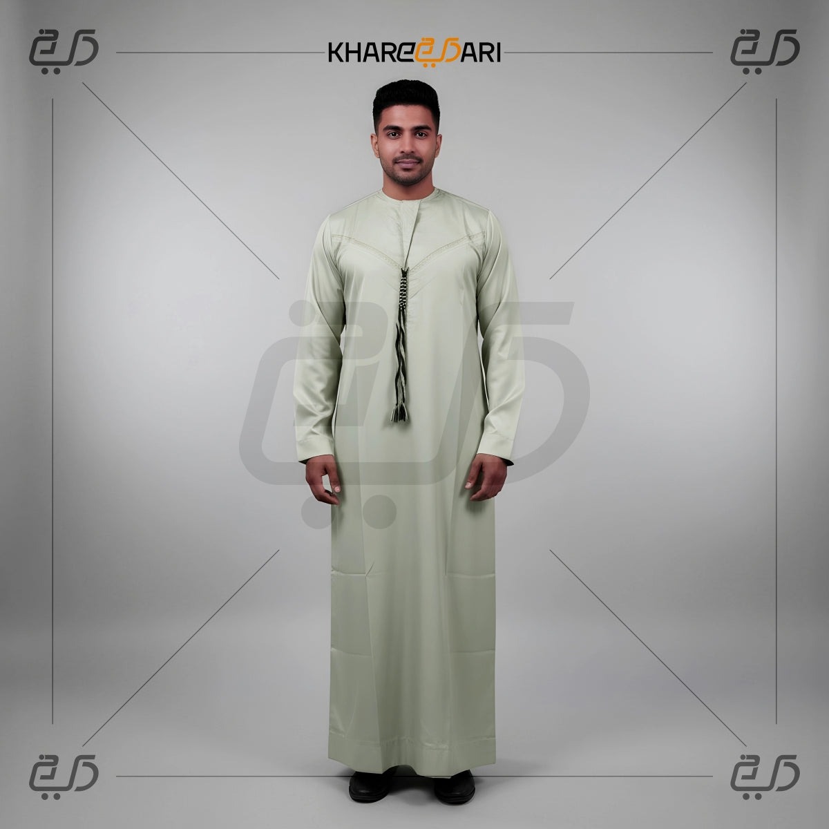 Mint Green Omani Thobe For Men
