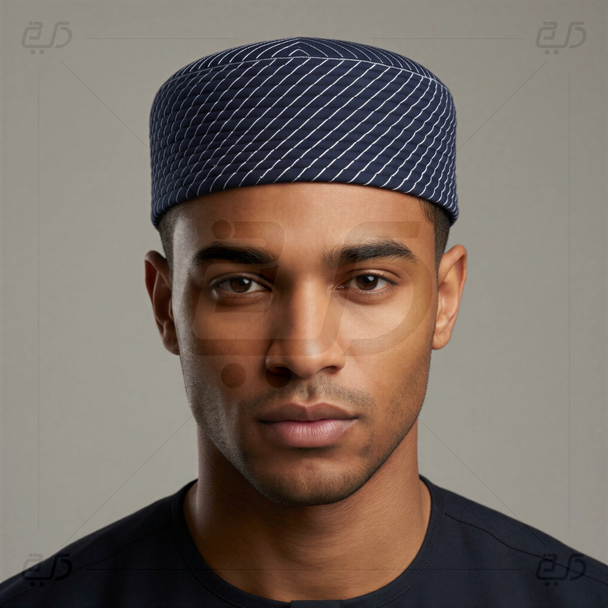 Premium Reversible  Dual Design (Geometric & Chevron Stitch) Prayer Topi