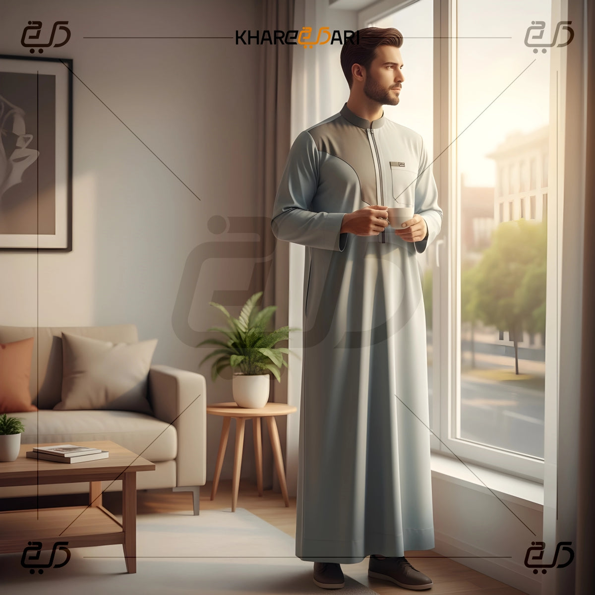 Two-Tone Modern Panel Jubba