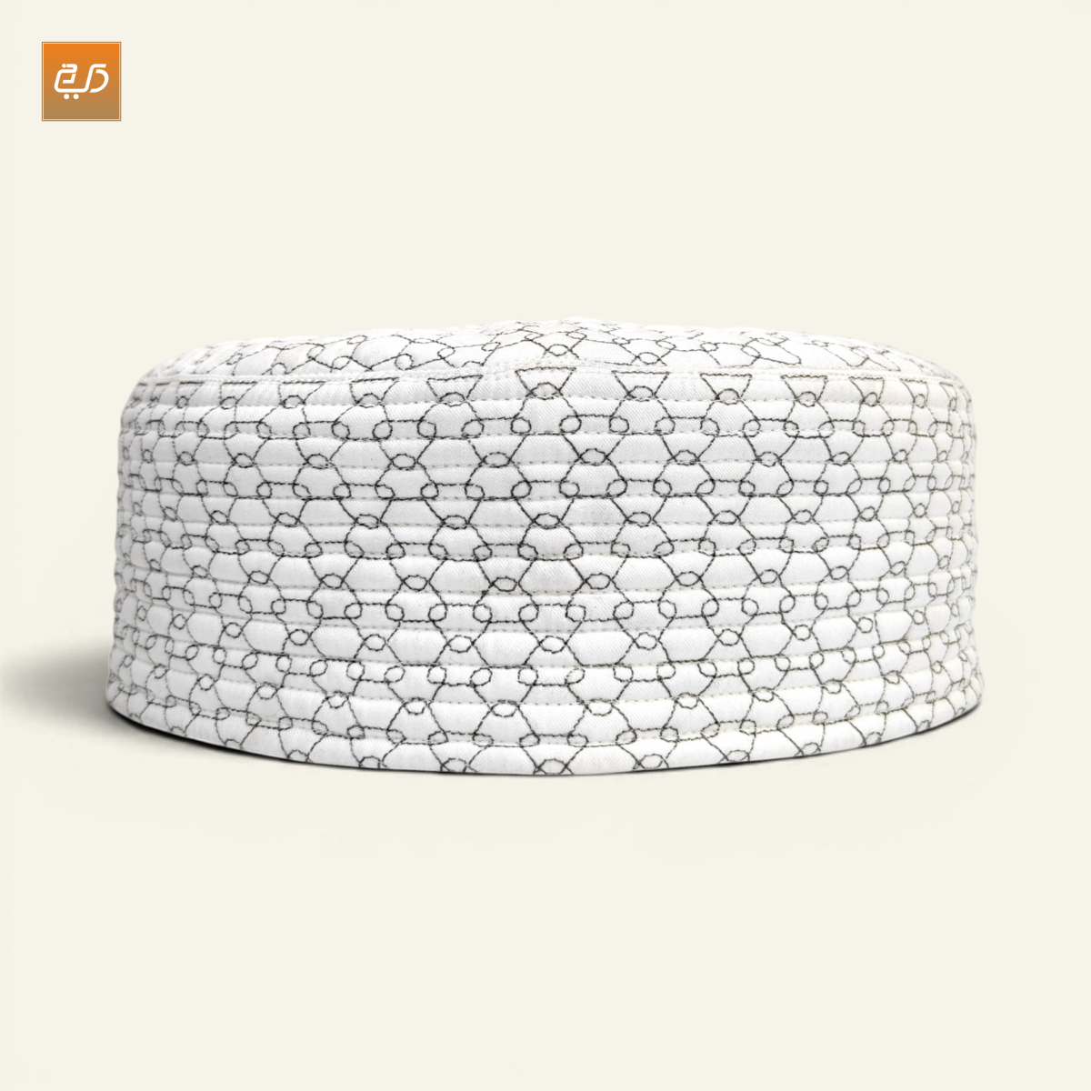 Premium Reversible  Dual Design (Geometric & Chevron Stitch) Prayer Topi