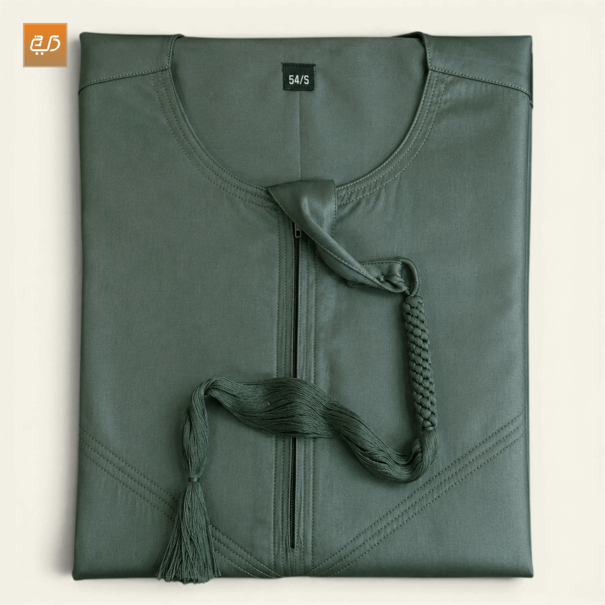 Elegant Tassel Omani Jubba –Light  Green
